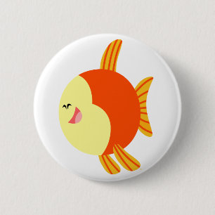 Cute and Plump Cartoon Fish Button Badge