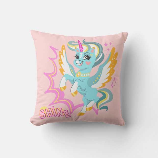 Cute and powerful unicorn cushion (Front)