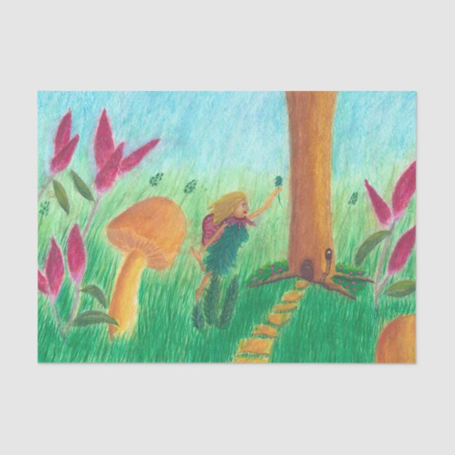 Cute and Pretty Fairy Fantasy Tissue Paper (Front)