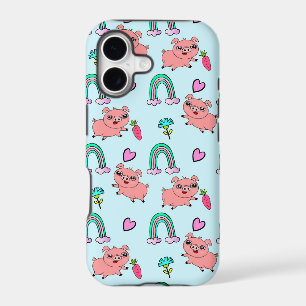 Cute and Quirky Pigs and Rainbows Pattern