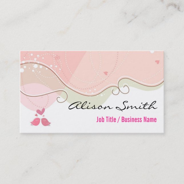 Cute and Romantic Business Card (Front)