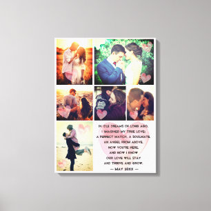 Cute and romantic photo poem canvas print