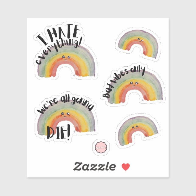 Cute and Sarcastic Rainbow Text (Sheet)