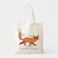 Cute and sassy fox quote for crossword lovers