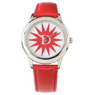 Cute and Simple Initial Red Star Watch