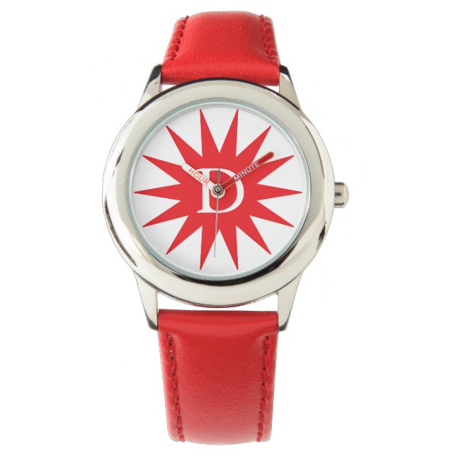 Cute and Simple Initial Red Star Watch (Front)