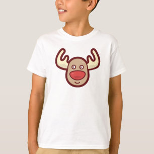 Cute and Simple Rudolf Reindeer Sleeve Shirt
