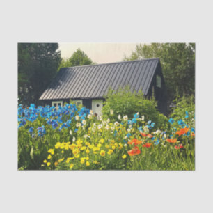 Cute and Small Forest House With Tall Wildflowers Tissue Paper