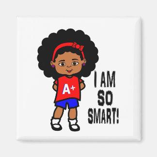 Cute and Smart African American Girl Magnet