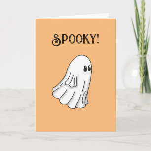 Cute and Spooky Ghost Happy Halloween Invitation