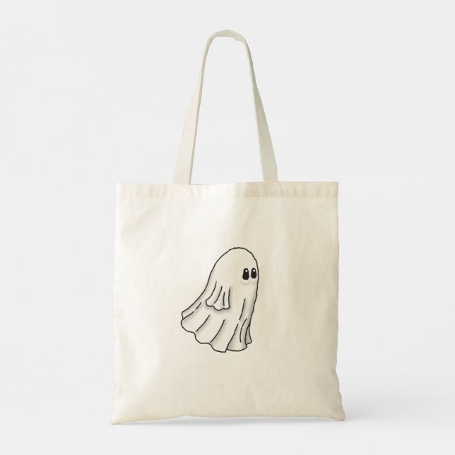 Cute and Spooky Ghost Tote Bag (Back)