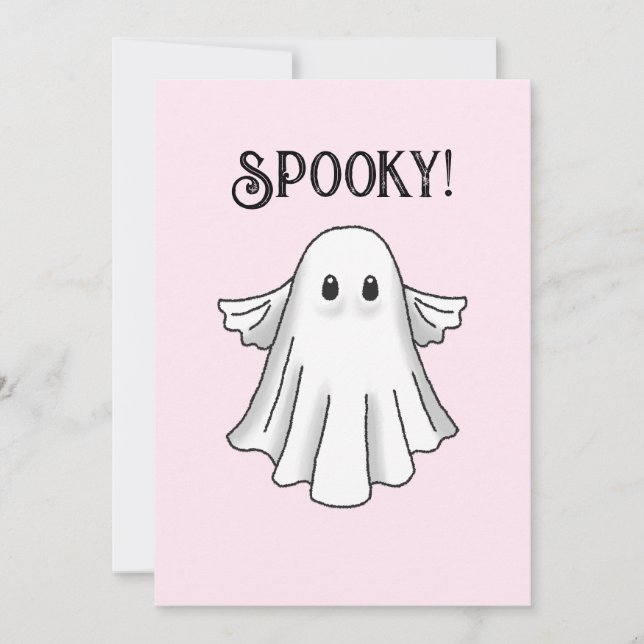 Cute and Spooky Happy Halloween Invitation (Front)