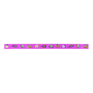 Cute and Spooky Ribbon - purple Satin Ribbon