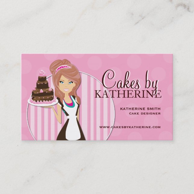 Cute and Sweet Bakery Business Cards (Front)