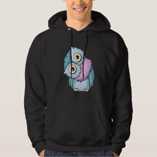 Cute And Sweet Great Horned Owl Print For Owl Hoodie