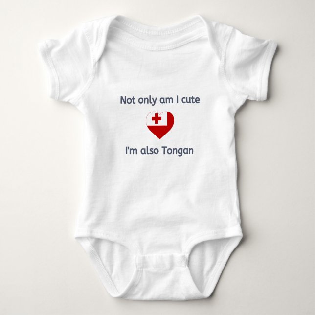 Cute and Tongan Baby Bodysuit (Front)