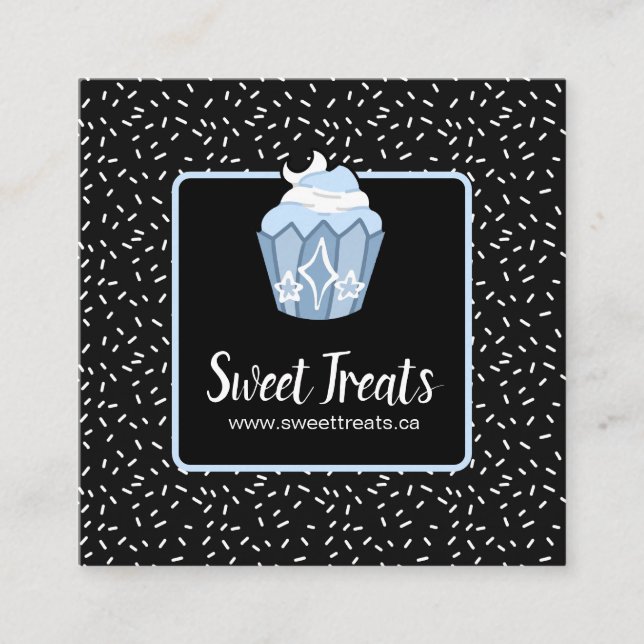 Cute and Whimsical Cupcake Bakery Business Cards (Front)