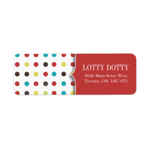Cute and Whimsical Polk a Dot Address Labels