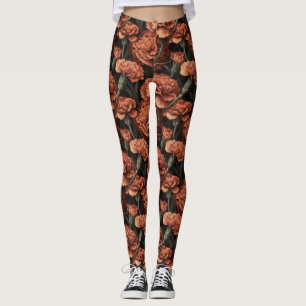 Cute Anemones Aesthetic Crossfit Gold Leggings