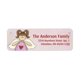 Cute Angel Antics Angel Girl d2 Address Labels