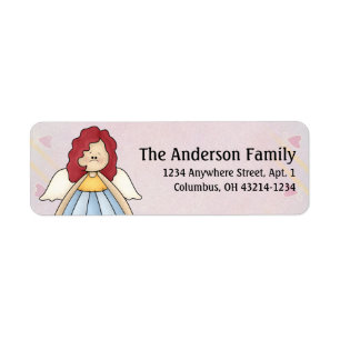 Cute Angel Antics Angel Girl d4 Address Labels