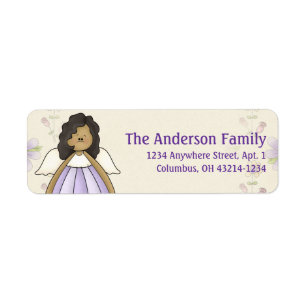 Cute Angel Antics Angel Girl d6 Address Labels