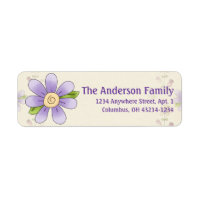 Cute Angel Antics Whimsy Flower Address Labels 2
