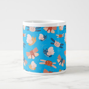 Cute angel cats pattern large coffee mug