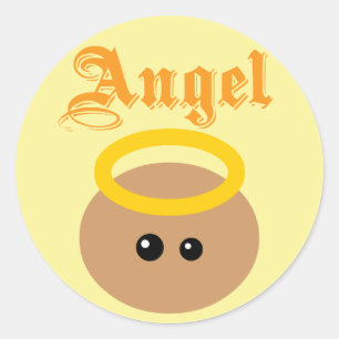 Cute Angel Classic Round Sticker