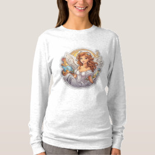 Cute Angel for girls long sleeve  T-Shirt