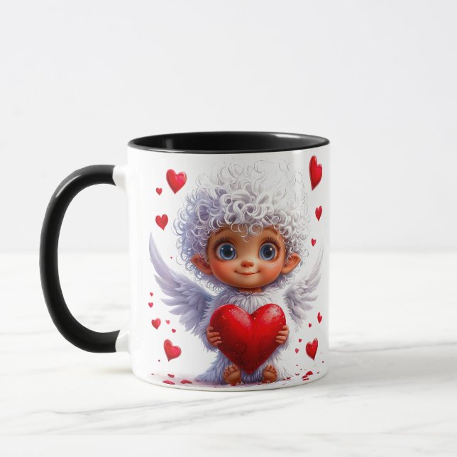 💖 Cute Angel Heart Gift For Daily Use ☕ Mug (Left)