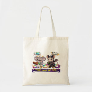 Cute Angel Koala and Chaos Opossum - Love & Mayhem Tote Bag