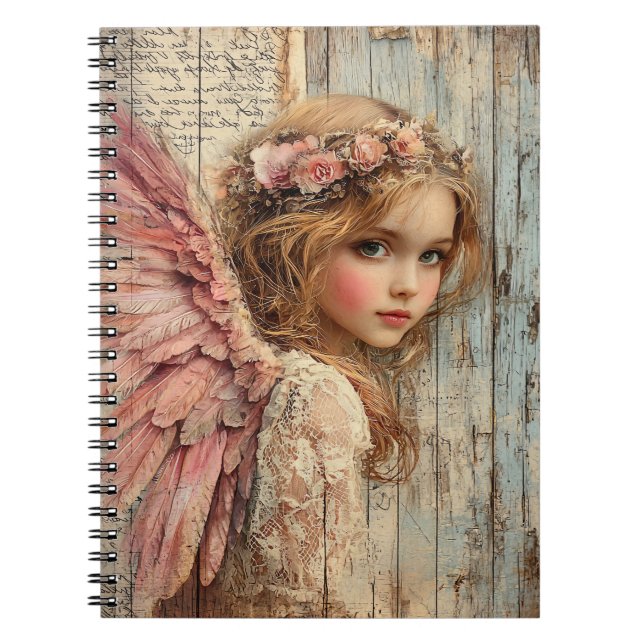 Cute Angel Spiral Notebook (Front)