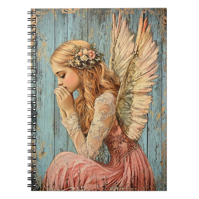 Cute Angel Spiral Notebook (Front)