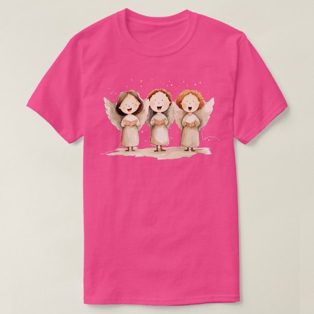 Cute Angels Singing 1 T-Shirt (Design Front)