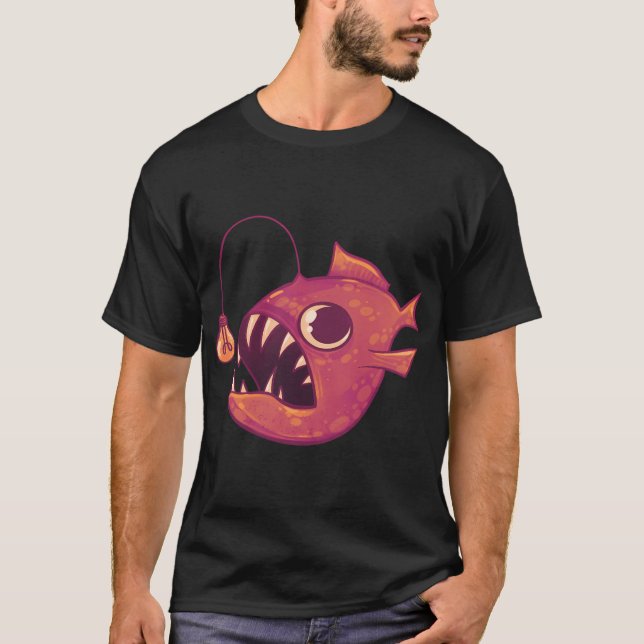 Cute Anglerfish (Red) T-Shirt (Front)