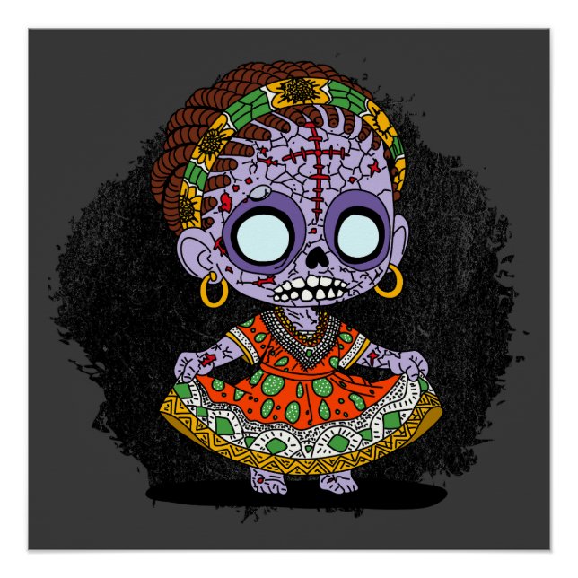 Cute Angolan Zombie Poster (Front)
