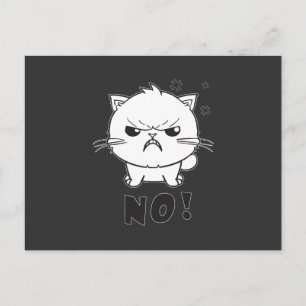 Cute angry cat hissing No. Holiday Postcard