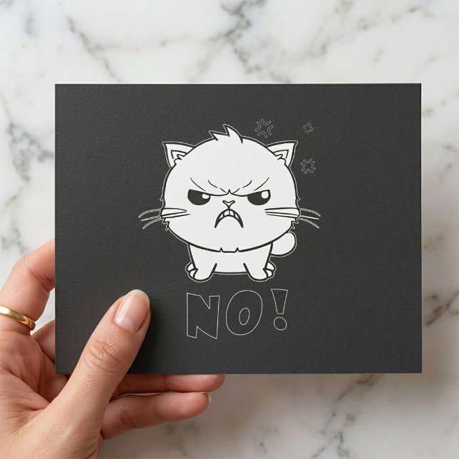 Cute angry cat hissing No. Postcard (Cute angry cat hissing No. Postcard)