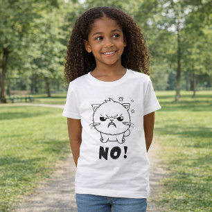 Cute angry cat hissing No. T-Shirt