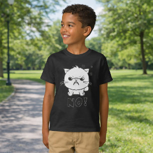 Cute angry cat hissing No. T-Shirt