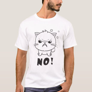 Cute angry cat hissing No. T-Shirt