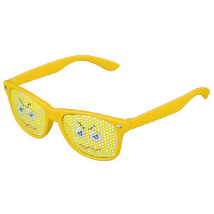 Cute Angry Emoji Yellow Kids Sunglasses