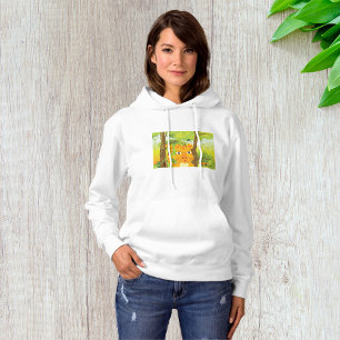 Cute Angry Tiger Cartoon in Jungle  Hoodie