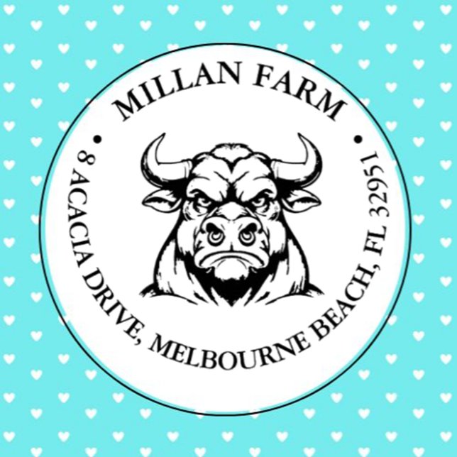 Cute  Angus Bull theme Self-inking Stamp (Add a touch of joy to your crafts with the Cute Cow theme Self-inking Stamp)