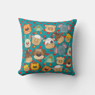 Cute aniamal farm dogs cow chicken rabbit  kids cushion