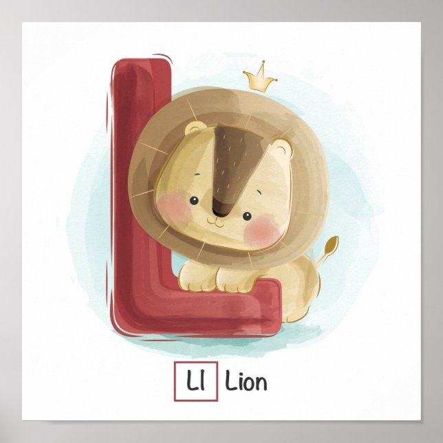 Cute Animal Alphabet Poster (Front)