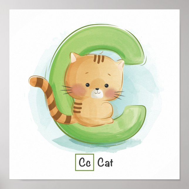 Cute Animal Alphabet Poster (Front)