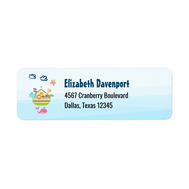 Cute Animal Ark with a Butterfly and Whale (Front)