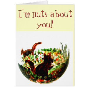 Cute Animal Art Autumn Squirrels
